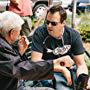 Director Thomas Torrey and star Ralph Waite on the set of Old Henry. 