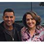 Jon Huertas and Elena Campbell-Martinez on Castle set - Feb 2016