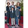 Rebecca Rigg, actor Simon Baker, Stella Baker, Harry Baker and Claude Baker attend a ceremony honoring Simon Baker with the 2,490th Star on The Hollywood Walk of Fame on February 14, 2013 in Hollywood, California.