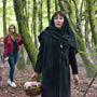 Anjelica Huston, Tallulah Evans, and Dixie Egerickx in The Watcher in the Woods (2017)