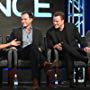 (L-R) Actors Dilshad Vadsaria, Tim DeKay and Rob Kazinsky speak onstage during the 