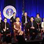 Bill Pullman, Jenna Elfman, Martha MacIsaac, Mike Royce, Jason Winer, Josh Gad, André Holland, Benjamin Stockham, Amara Miller, and Jon Lovett at an event for 1600 Penn (2012)