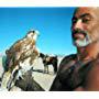 Sakr, the Falcon Man, on the set of HIDALGO with Sheitan my falcon. 