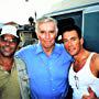 On the set of "The Order," near Jerusalem, with Charlton Heston and Jean-Claude Van Damme.