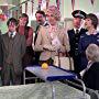 John Bett, Peter Jeffrey, Fulton Mackay, Charmian May, Brian Pettifer, Vivian Pickles, Marcus Powell, and Leonard Rossiter in Britannia Hospital (1982)