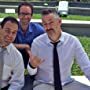 Christian Saglie, Doug Bresler and Harland Williams on the set of "Sweet Dreams" (2014)