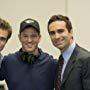 Paul Wesley, Jeff Fisher, Nestor Carbonell on the set of KILLER MOVIE.