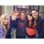 Jennette McCurdy, Jesse Erwin, Nathan Kress, Miranda Cosgrove, Chad Doreck on the set of iCarly