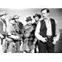 Ben Cooper, Sterling Franck, Ben Johnson, J. Carrol Naish, John Payne, and John Smith in Rebel in Town (1956)