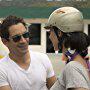 Actors José Zuñiga and Gabriela de la Garza on set, Coxen Hole, Roatán Honduras.