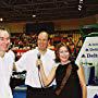 Host Agata Gotova with John McEnroe and Prince Albert of Monaco