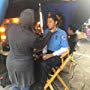Rene Michelle Aranda and John Cho getting into Makeup on the set of Searching.