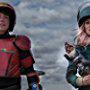 Laurence Leboeuf and Munro Chambers in Turbo Kid (2015)