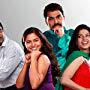 Sayaji Shinde, Ketki Dave, Bharat Jadhav, Smita Shewale, Siddarth Jadhav, and Mrinmayee Deshpande in Dham Dhoom (2013)