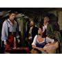 Burt Lancaster, Eva Bartok, James Hayter, and Frederick Leister in The Crimson Pirate (1952)