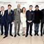 Colin Firth, Claudia Schiffer, Mark Strong, Matthew Vaughn, Sofia Boutella, Dave Gibbons, James Gianopulos, Mark Millar, Taron Egerton, Edward Holcroft, and Sophie Cookson at an event for Kingsman: The Secret Service (2014)