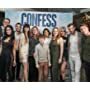 Elissa Down with author Colleen Hoover and the cast of Confess