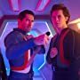 Scott Adkins, Elliot James Langridge, and Sally Collett in The Intergalactic Adventures of Max Cloud