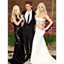 Donatella Versace, Nolan Funk and Lady Gaga attend event "Vanity Fair Oscar Party"