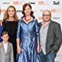 Joan Allen, Brie Larson, Lenny Abrahamson, Emma Donoghue, and Jacob Tremblay at an event for Room (2015)