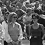 Frank Sinatra with Barbara Marx and daughter Tina at a Los Angeles Dodgers World Series game