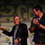 Troy Baker, Adam West, and Travis Willingham at the Lego Batman 3: Beyond Gotham panel at San Diego Comic Con 2014