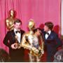 Special Achievement Award recipient Benjamin Burtt Jr. with presenters Anthony Daniels as C-3PO and Mark Hamill ("Star Wars") at the 50th Academy Awards.