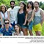 Katie Boland, Jonathan Malen, Al Mukadam, Noah Reid, Chloe Rose, Paula Brancati, Ashley Leggat, and Mazin Elsadig in People Hold On (2015)