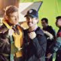 Casper Van Dien and Shaun Piccinino on the set for "Sunset Glory"