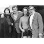Laura Antonelli, Jean-Paul Belmondo, Claude Chabrol, and Mia Farrow in Scoundrel in White (1972)