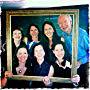 Five Sisters Productions (Maria, Jennifer, Ursula, Gabrielle & Charity) and parents Gabrielle Burton and Roger Burton at L.A. Times photo shoot