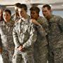 Mel Rodriguez, Geoff Stults, Kyle Davis, Chris Lowell, Mort Burke, Michelle Buteau, and Parker Young in Enlisted (2014)
