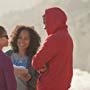 Gina Prince-Bythewood, Nate Parker, and Gugu Mbatha-Raw in Beyond the Lights (2014)