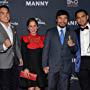 Manny Pacquiao, Jinkee Pacquiao, Jay Bajaj, and Ryan Moore at an event for Manny (2014)