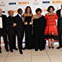Justin Chadwick, Idris Elba, Naomie Harris, Tony Kgoroge, Anant Singh, Zindzi Mandela, and Zenani Mandela at an event for Mandela: Long Walk to Freedom (2013)