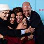 Norman Lear, Justina Machado, Mike Royce, and Gloria Calderon Kellett