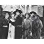 Johnny Mack Brown, Jim Corey, Helen Gibson, Fuzzy Knight, George Plues, and Louise Stanley in The Oregon Trail (1939)