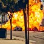 GT Radial, Ford Mustang Drives though explosion on Los Angeles