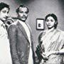 Shivaji Ganesan, Padmini, and S.V. Subbaiah in Mangayar Thilakam (1955)