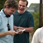 Writer/Director Bruce Leddy and David Harbour on the set of "Shut Up & Sing" (aka "The Wedding Weekend").