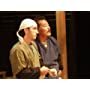 Matt Smiley and Tatsuya Fuji on the set of "Kamataki"