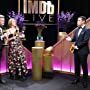 Charlie Brooker, Dave Karger, Annabel Jones, and Russell McLean at an event for IMDb at the Emmys (2016)