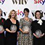 Director Philippa Lowthorpe, editor Una ni Donghaile, exec producer Susan Hogg, water Nicole Taylor - the team behind There Girls at WFTV awards 
