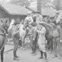 Matthew Betz, Robert Frazer, Fuzzy Knight, Kermit Maynard, Wheeler Oakman, and Rocky in Trails of the Wild (1935)