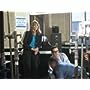 Ellen Locy rehearsing The Good Guys, with Colin Hanks and Bradley Whitford