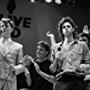 David Bowie, Bob Geldof, Paul McCartney, Linda McCartney, George Michael, and Pete Townshend in Live Aid (1985)