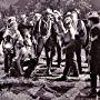 John Wayne, Harry Carey Jr., Claude Jarman Jr., Ben Johnson, Fred Kennedy, Victor McLaglen, Jack Pennick, and Chill Wills in Rio Grande (1950)