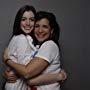 Anne Hathaway and Sue Kramer, director of the youvote campaign