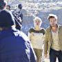 Still of Ryan Carnes, Jordan Hinson, and Director Fulvio Sestito on the set of Beyond the Sky