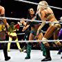 Lisa Moretti, Barbie Blank, Trinity Fatu, Thea Trinidad, Daria Berenato, Ashley Mae Sebera, and Amanda Saccomanno in WWE Evolution (2018)